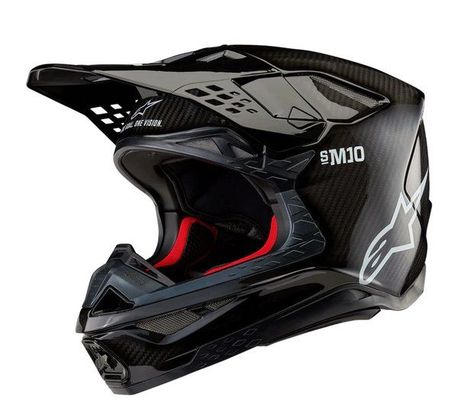 Alpinestars Crossikypärä Supertech S-M10 Solid Carbon
